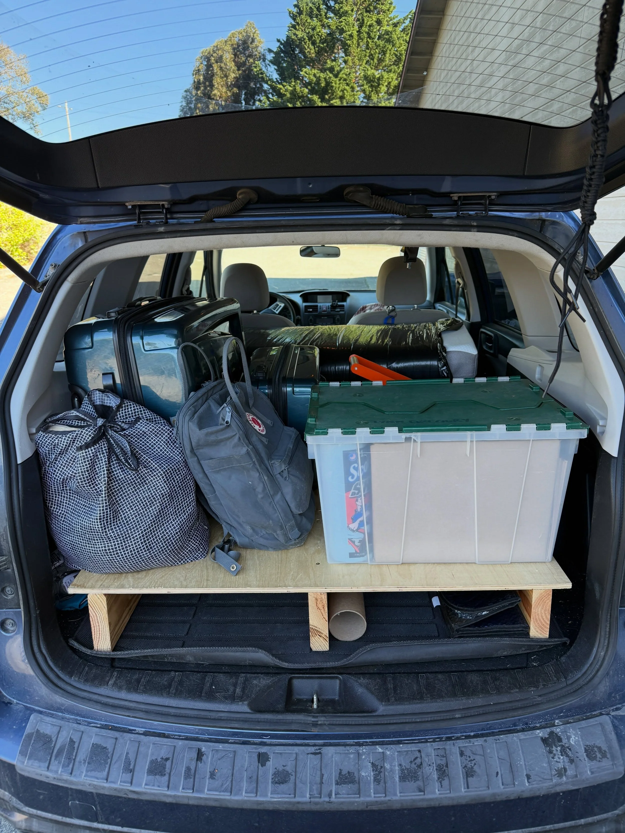 All packed up and ready for a week in Portland, OR! 
- trade show
- workshop
- car camping
- girls&rsquo; weekend

When you&rsquo;re visiting a cool place, you gotta do it all!

#lynnoleum #wholesale #workshop #pnba #portlandoregon