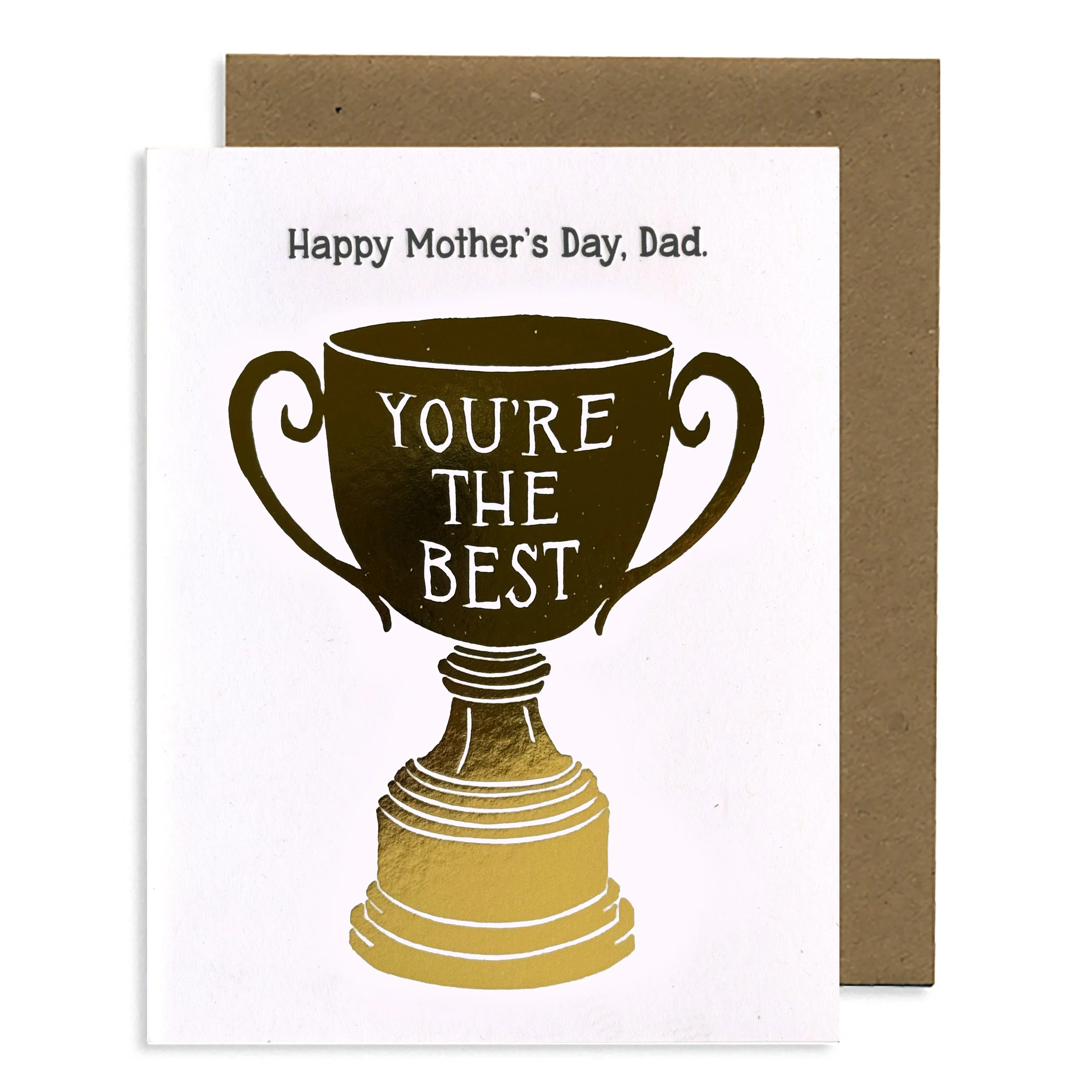 Mother's Day Dad trophy CARD