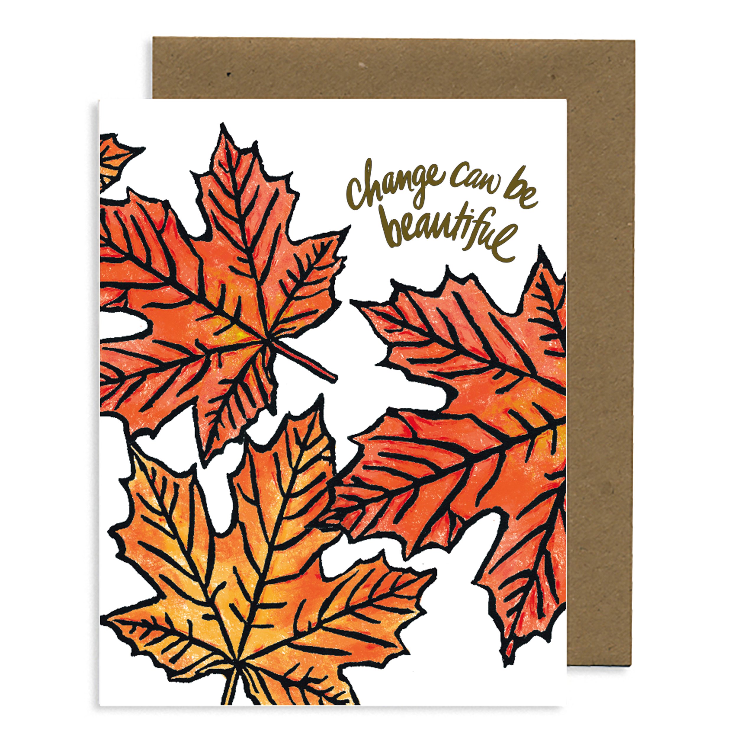 Fall Leaves - change can be beautiful CARD
