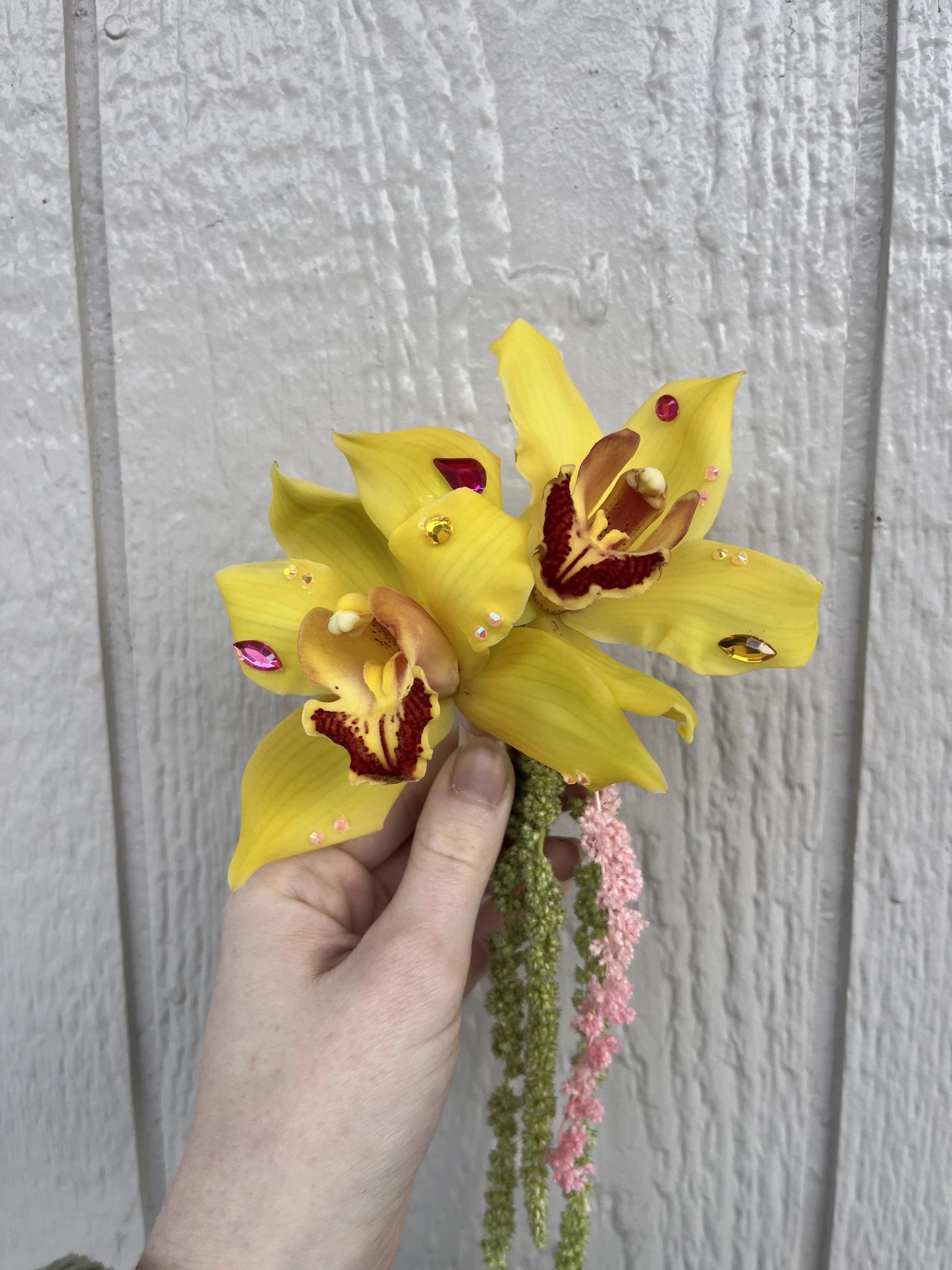 bedazzled boutonniere