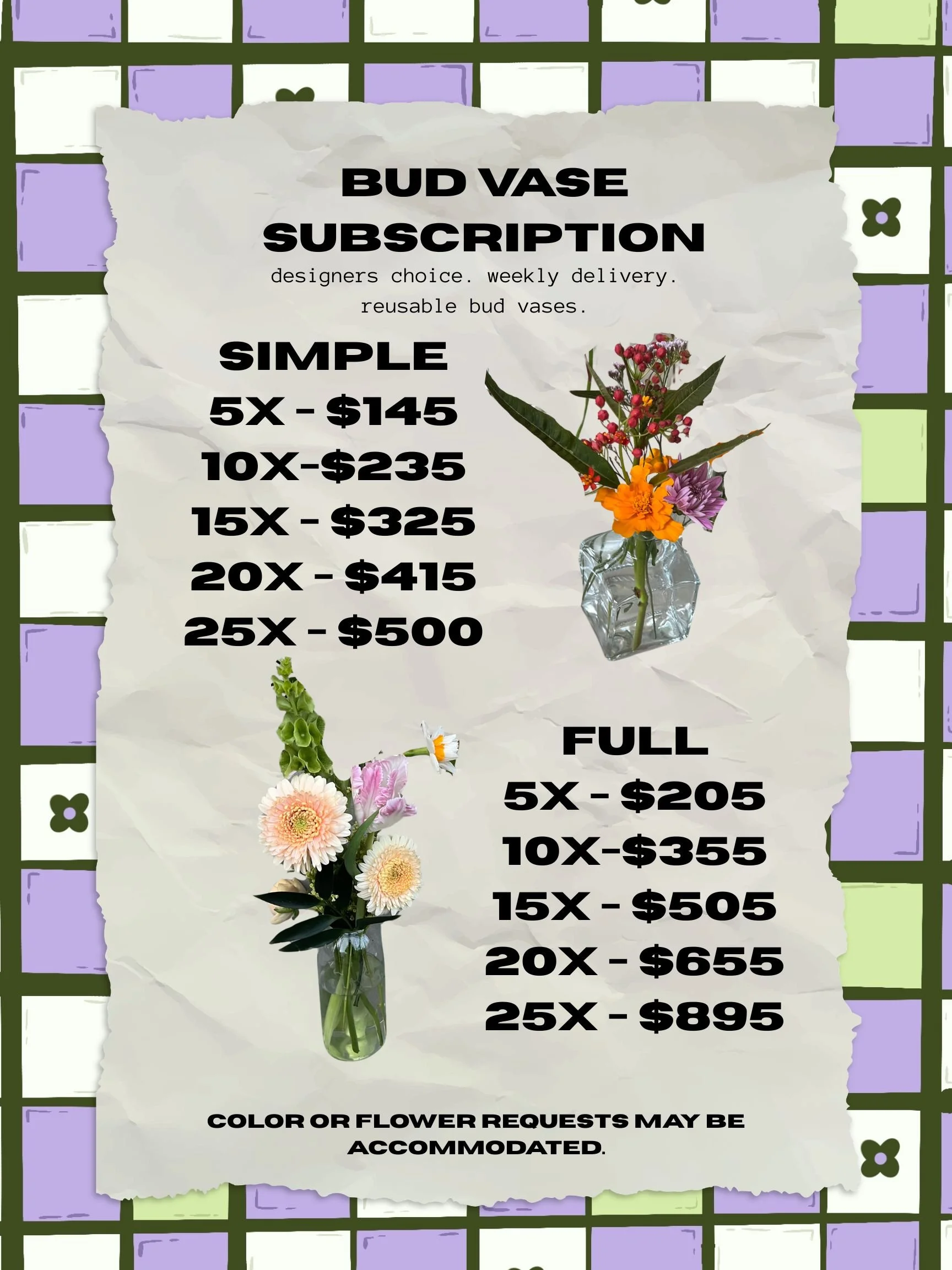 Bud Vase Subscription