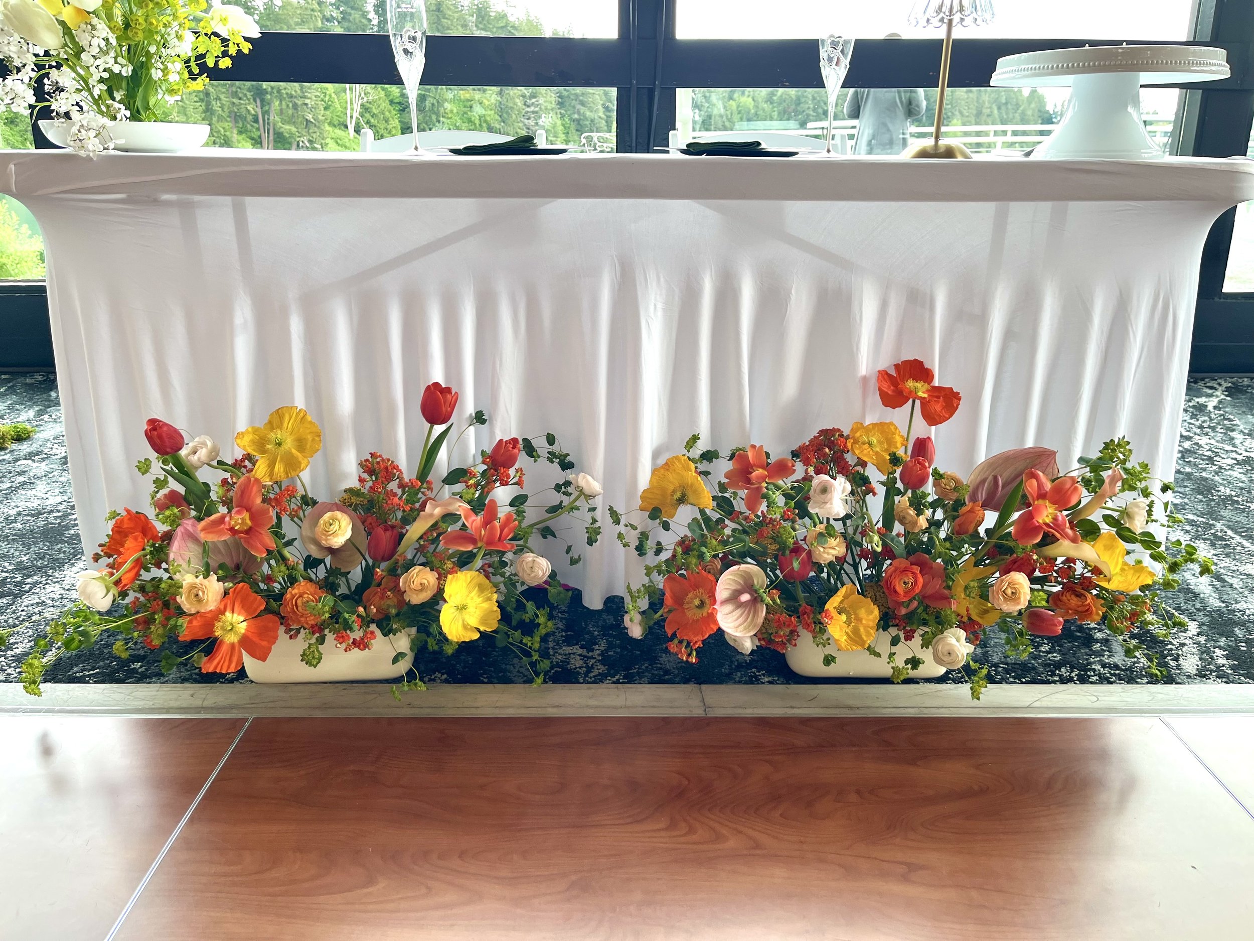 Orange and yellow wedding flowers seattle
