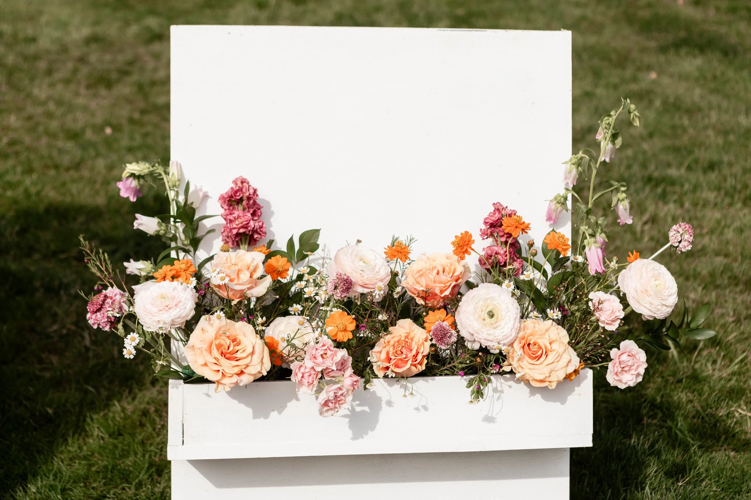wedding welcome sign seattle florist