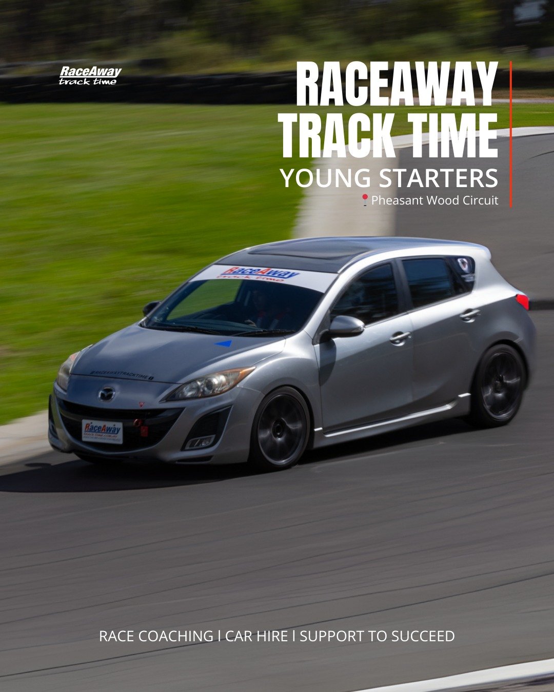 We had such a huge response from our young drivers post that we've created a special package JUST for you! 

Get your teen on the track with RaceAway's Young Starters! A day of one-on-one professional race coaching tailored to your young driver with 