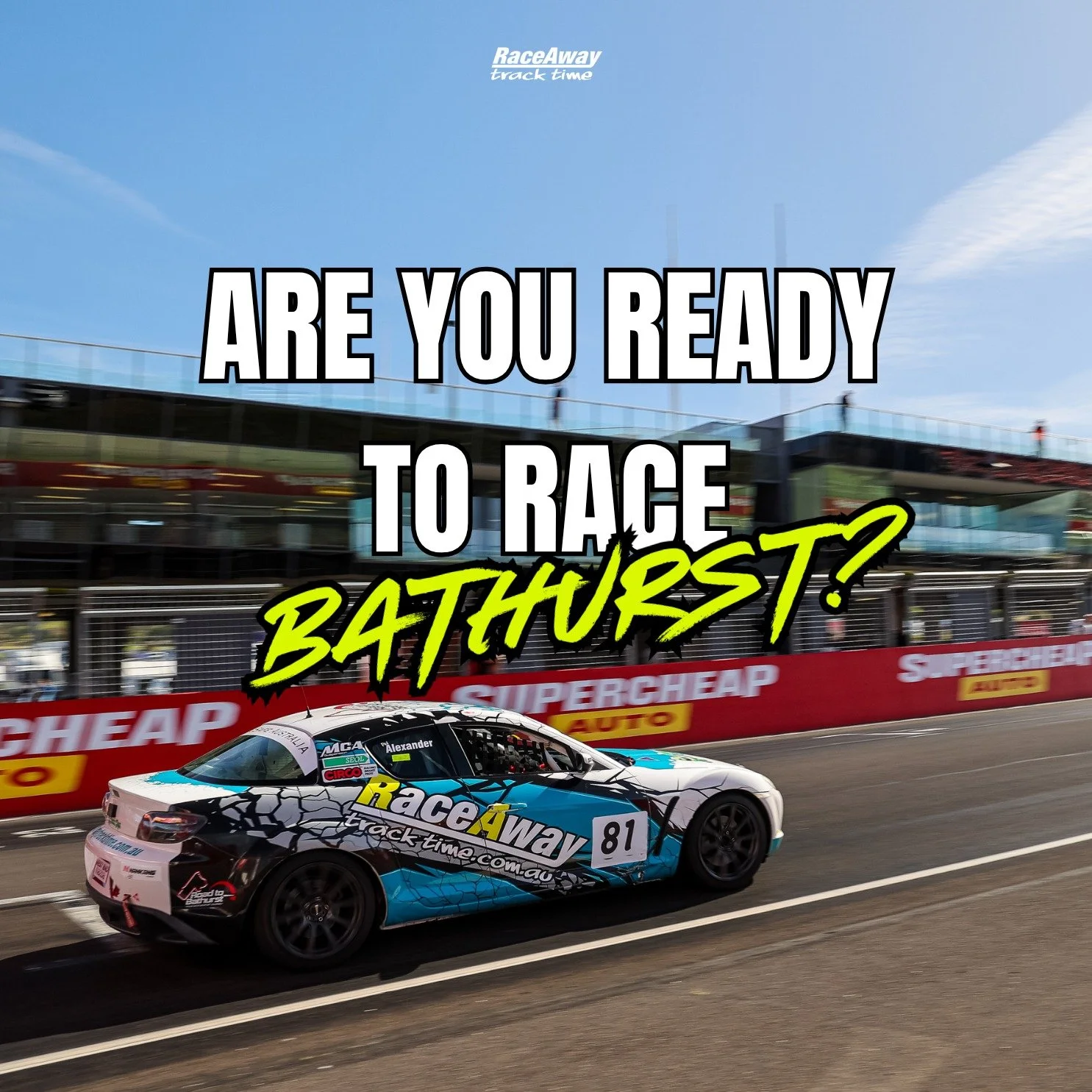 Do you want to race Mount Panorama? 🏁🔥

Challenge Bathurst Supersprint is your chance to take on the legendary Bathurst circuit with everything included &ndash; race car hire, pit crew, fuel, coaching, catering, and more.

Choose your weapon:
🚗 Ou
