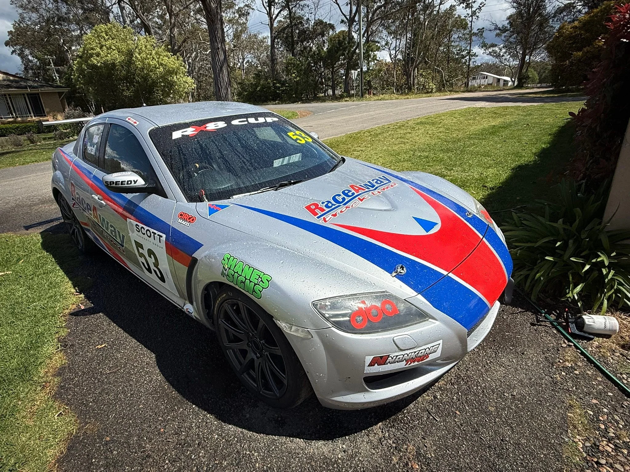 Bath time for last weekend&rsquo;s RX8 Cup top 10 placegetterBack at SMP testing as allways pushing the limit .