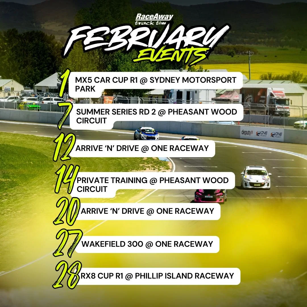 February is stacked with opportunities to get on track and we&rsquo;re kicking things off strong 💥

🏁 Pheasant Wood Summer Series
A budget-friendly, seriously fun way to go racing &mdash; and yes, our MX5 is available for the upcoming round.

🔥 Pr
