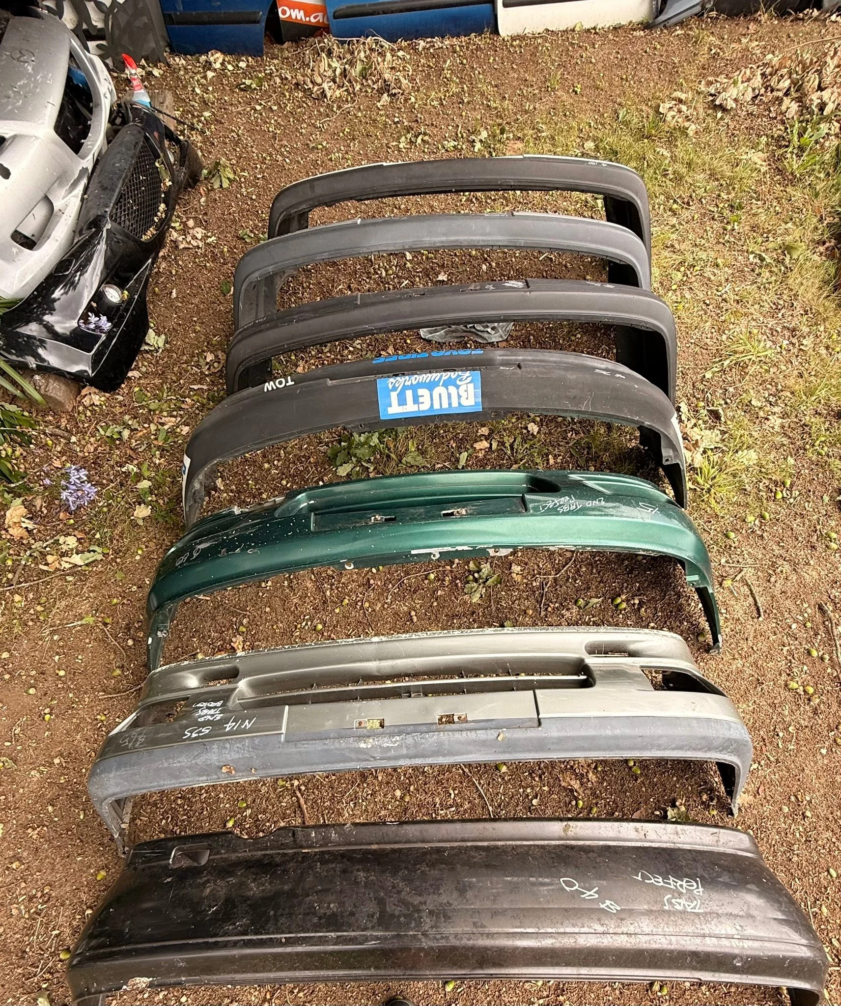 NISSAN Pulsar N14 ~N15 Front bar covers. Some suit nice car repair others race cars. Blow up images for prices and model . Most have good attachment tabs. Pick up Mittagong. I will do a sensational deal on the lot.