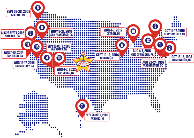 NaFFAA NEC historical map 1997–2022
