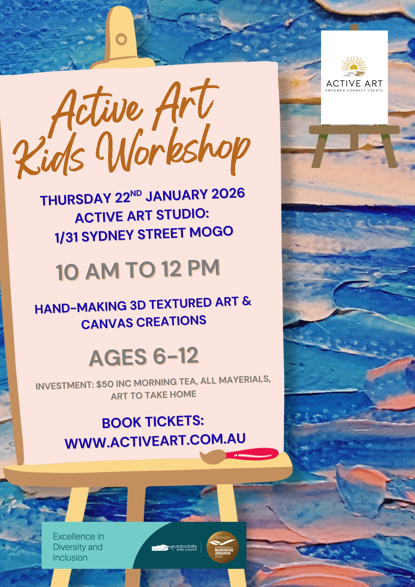 Pink and Orange Art Workshop Flyer.png