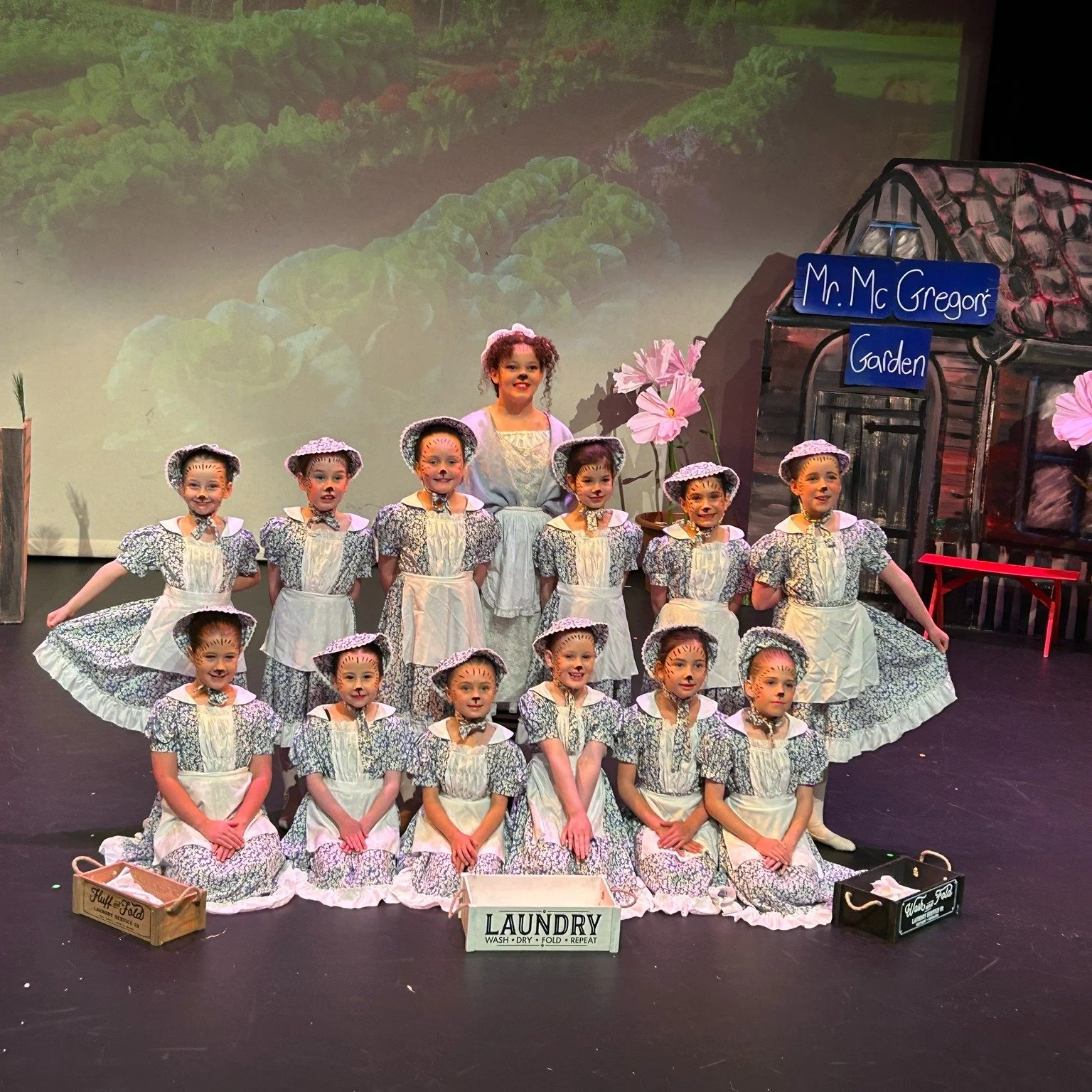 Mrs Tiggy-Winkle and her busy little hedgehogs hard at work with the laundry 🧺🦔. Such a fun group to choreograph and they danced it beautifully on the day.