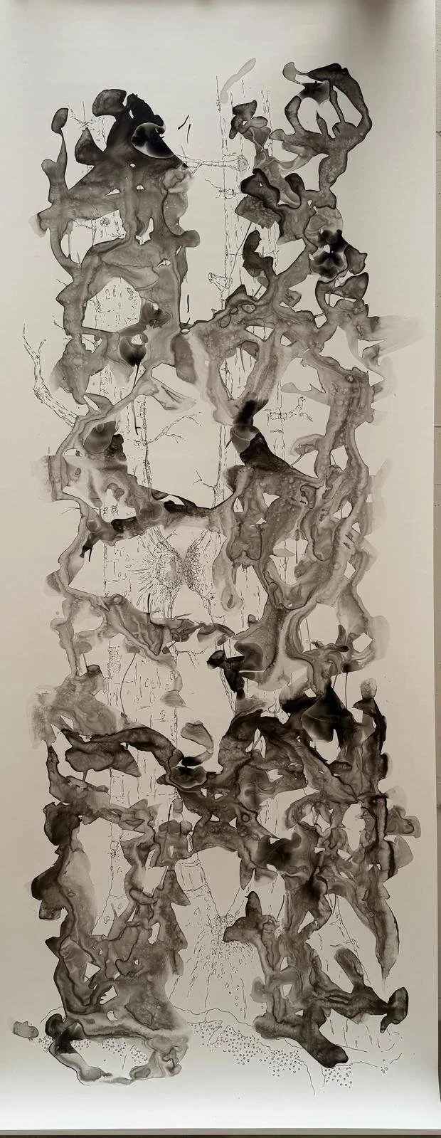 Presence - Ink on Paper - H200 x W60cm