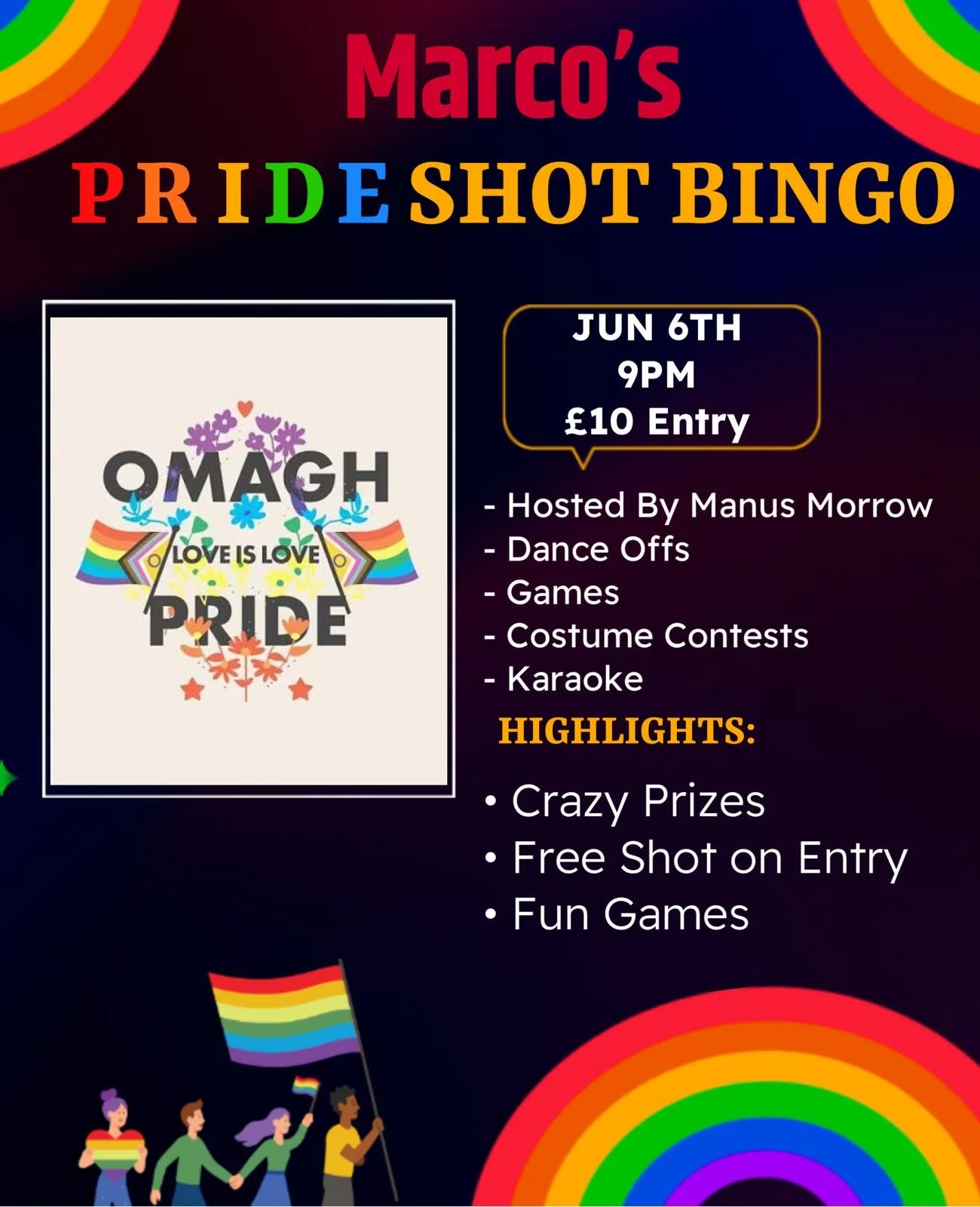 Pride Shot Bingo