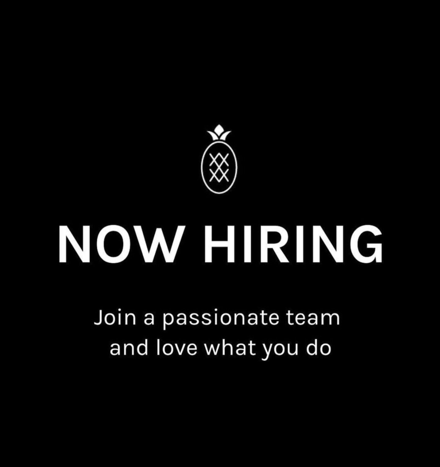 WE ARE HIRING!!📢⁠
⁠
We are looking for team members of all types with a passion for hospitality to join the SaltBlock family this event season.⁠
⁠
If you or someone you know is interested in joining our team, you can click on this post in bio or vis