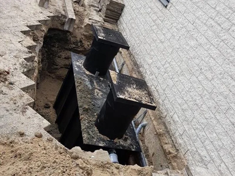 “Vetafscheider” buiten