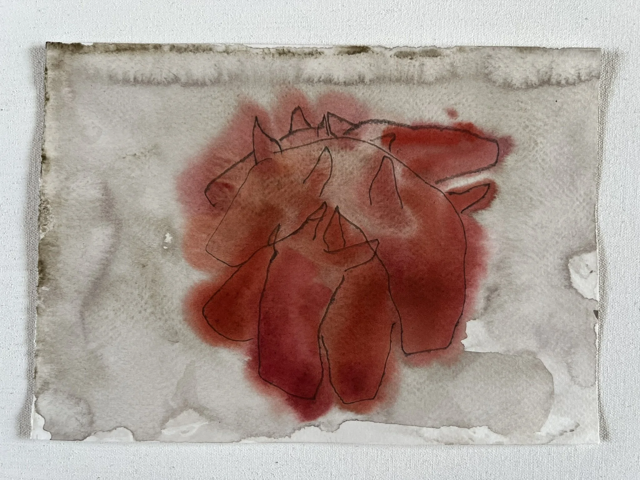 1 Red Cluster - sketch for sculpture