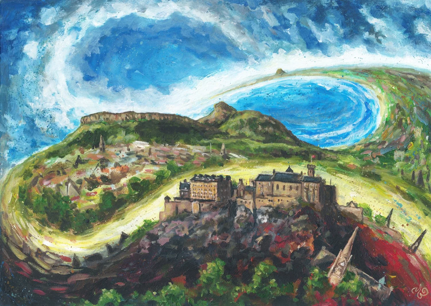 Edinburgh Voyage #2 | 2025, Acrylics on panel | A4 | AVAILABLE