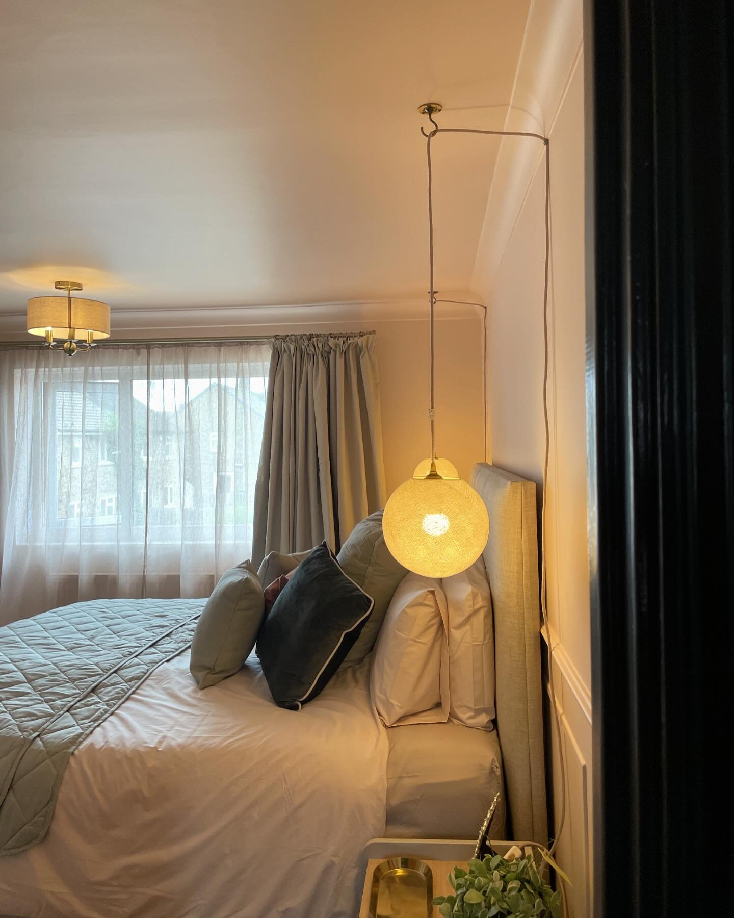 Install on a mater bedroom- brief was for it to to be a feminine space that felt calm and sophisticated. Will share more soon but the most important bit is that my lovely client messaged today to say thank you, that she loves it and it&rsquo;s just p