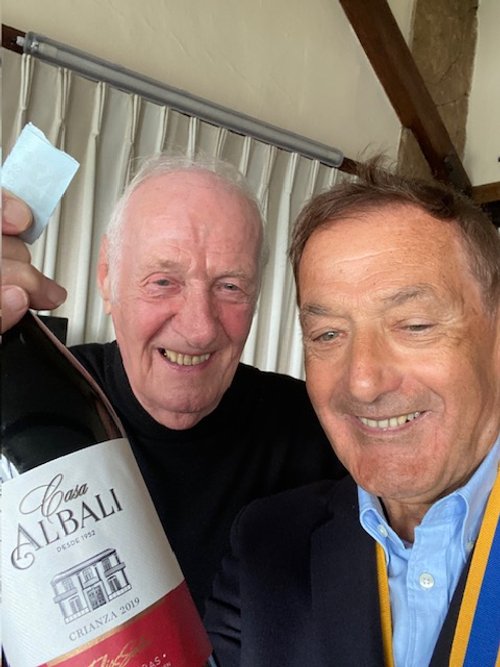 Happy raffle winner