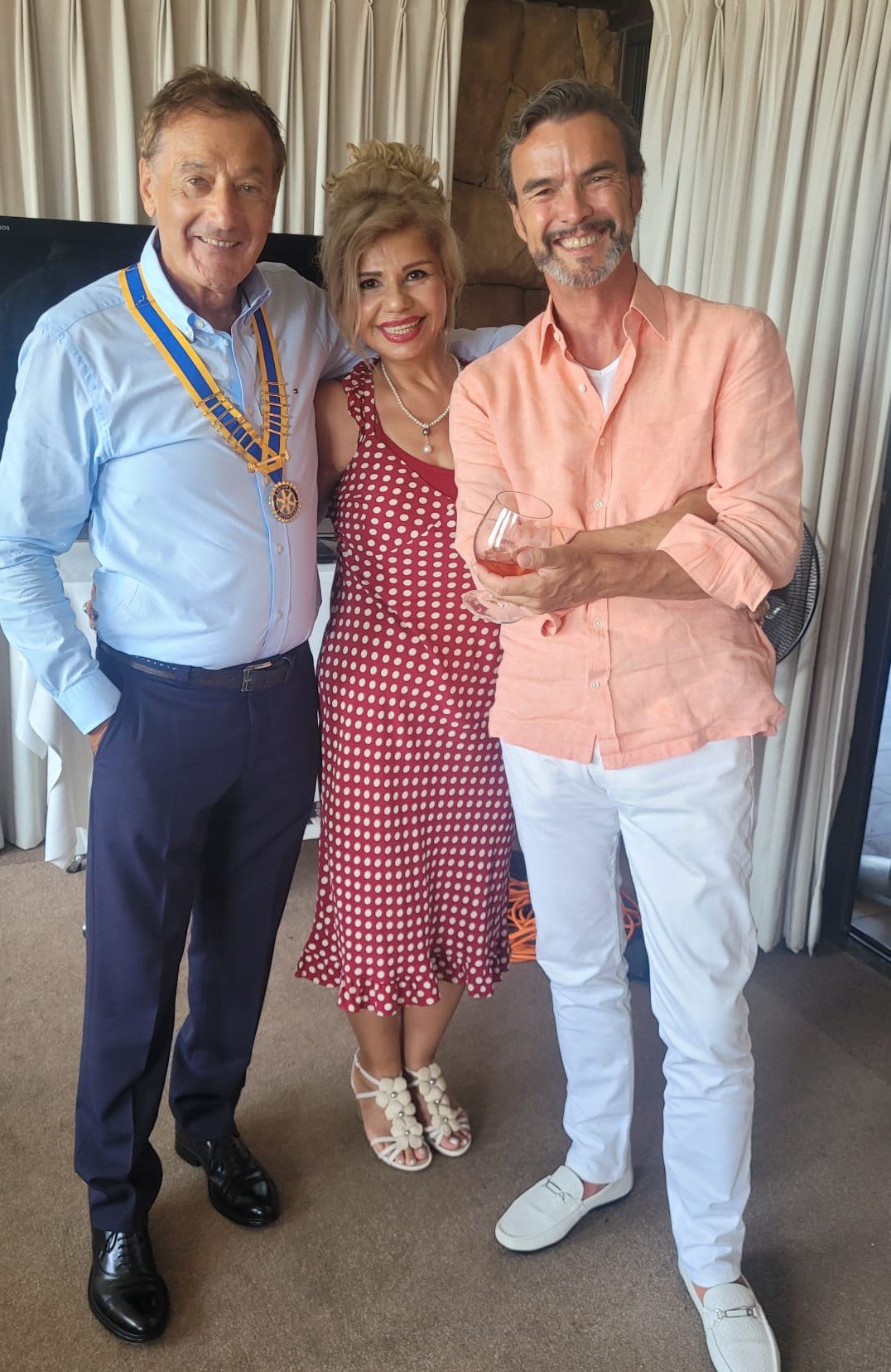 President John Graham, Richard's wife Zoe and Richard Cowl
