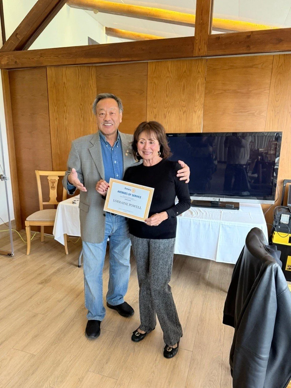 Recognition of RC Club Service to Lorraine Powell on the 10th December, 2025