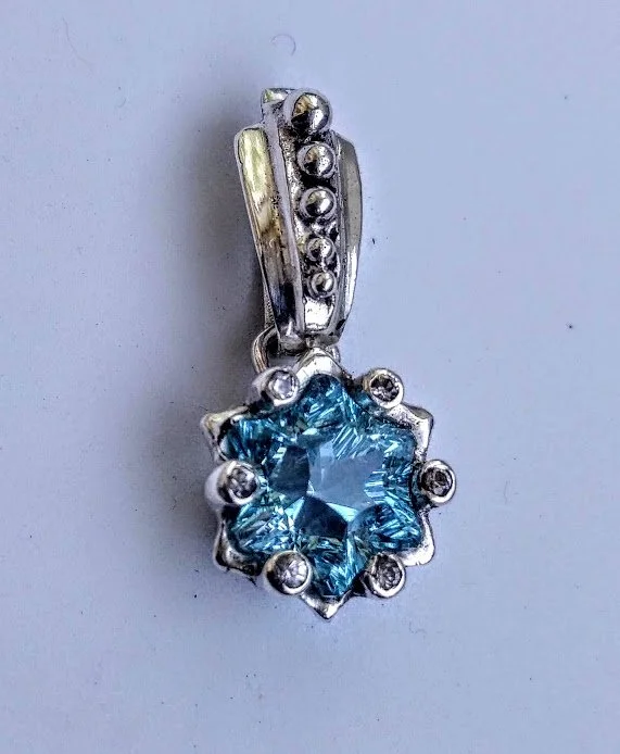 DAVID STAR ,TOPAZ,SAPPHIRE,STERLING SILVER..jpg