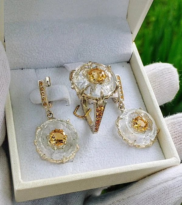 Сет срібний "Кульбабки".  Silver set "Dandelions".