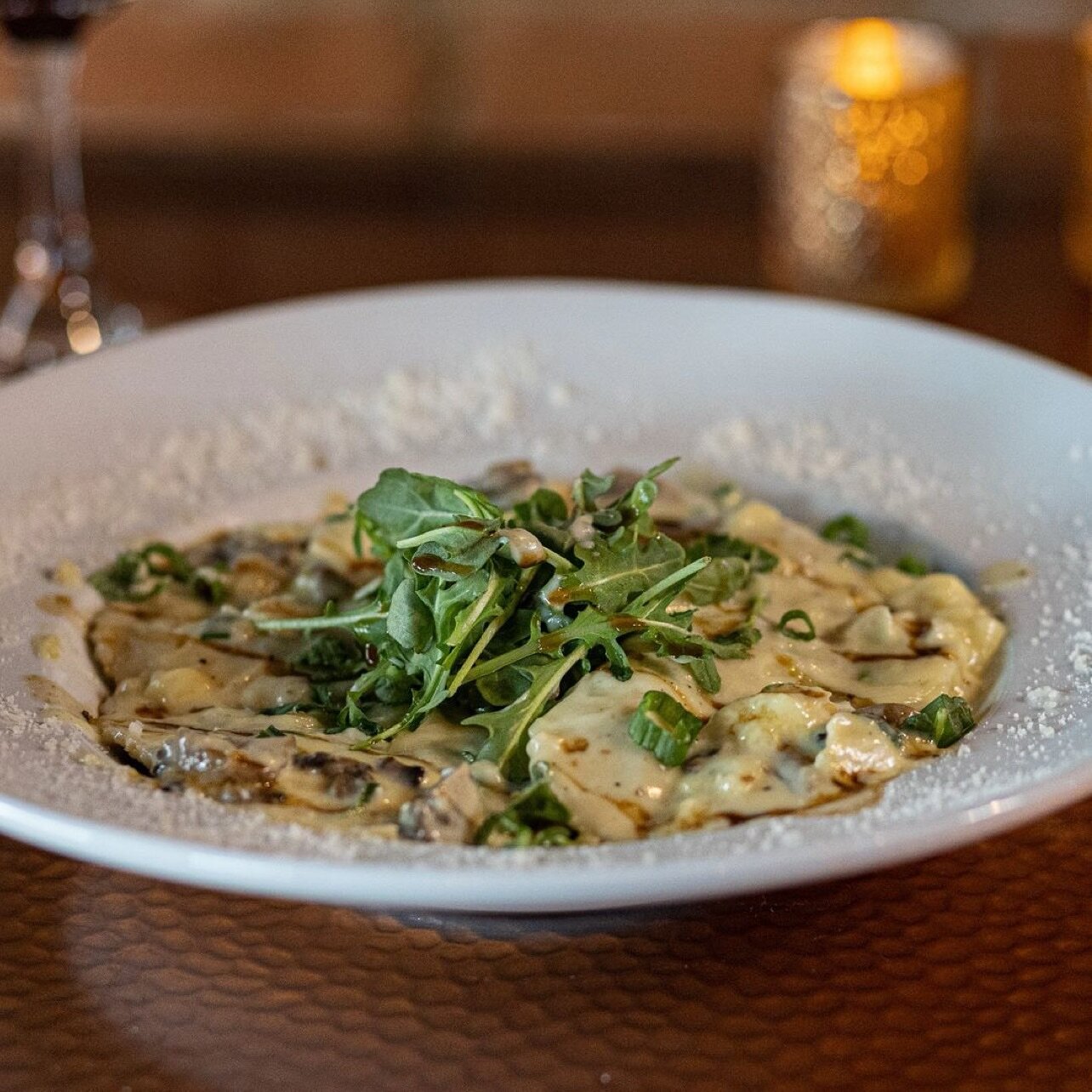 @thefinandflame
&bull;
Have you tried our hand-made Short Rib Ravioli dish yet? A symphony of flavors, savor in the rich tenderness of short rib inside ravioli, perfectly paired with saut&eacute;ed mushrooms and scallions&nbsp;in our signature brie a