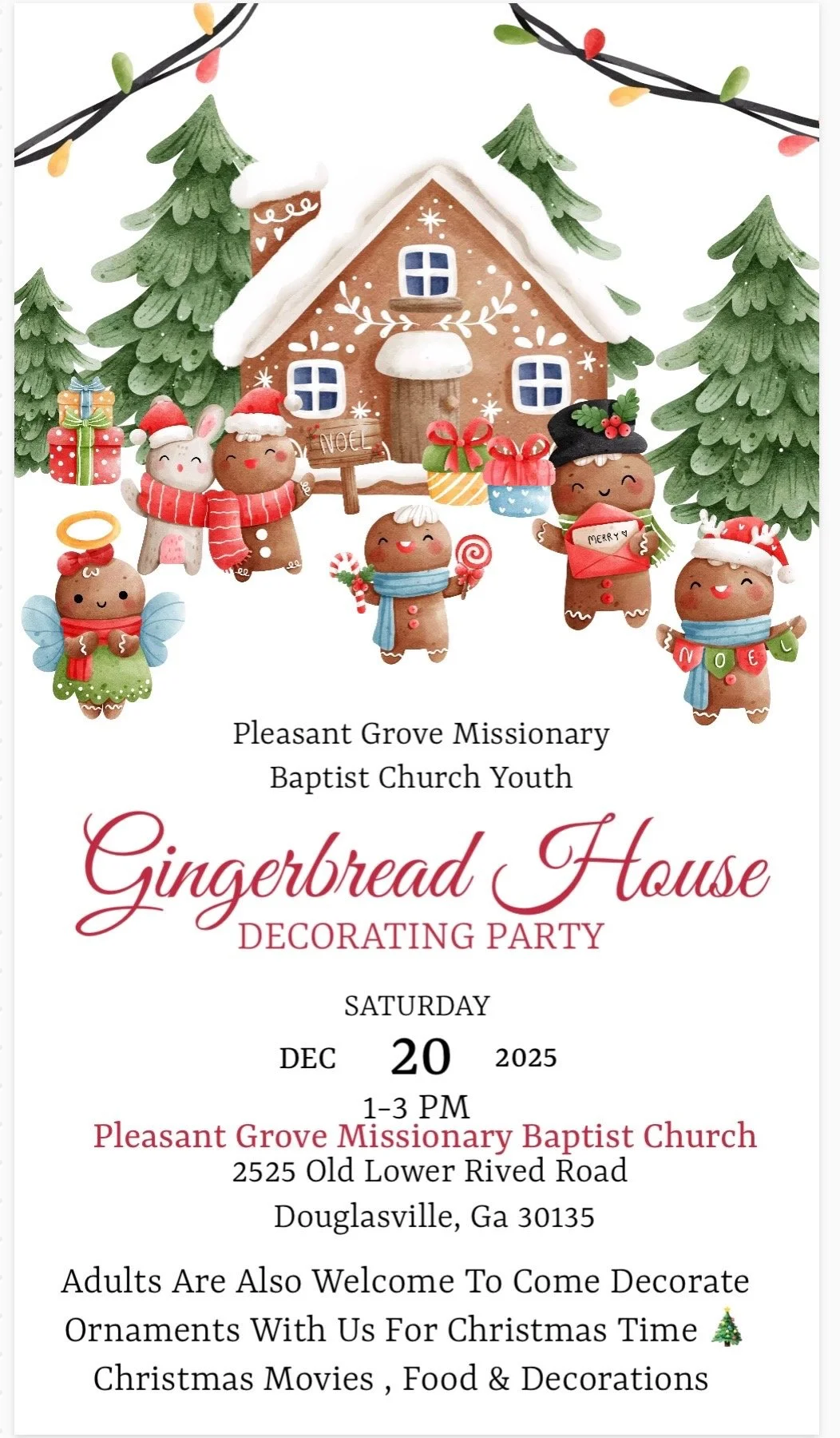 PG “Youth on the Move” and Children’s Ministry Christmas Social 