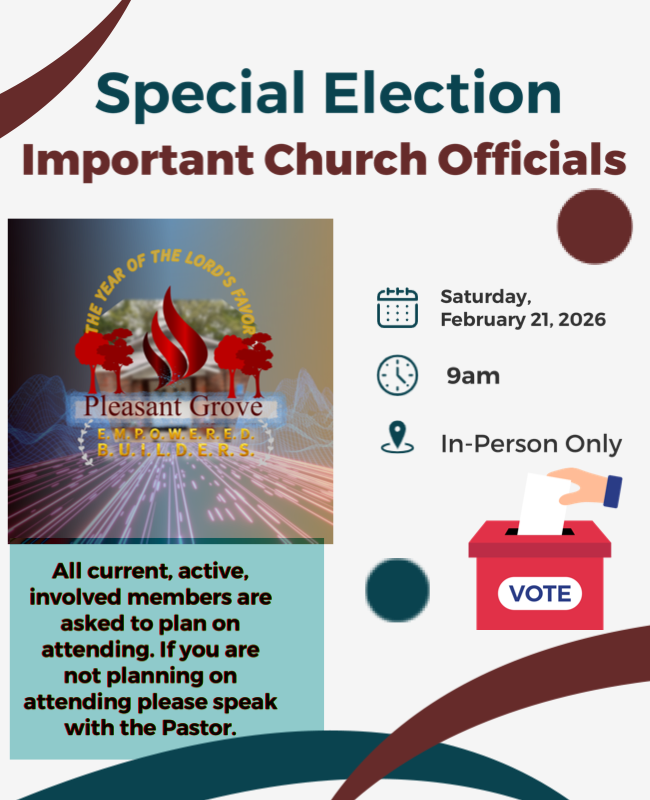 Annual Church Auxillary Elections 2026- 2027