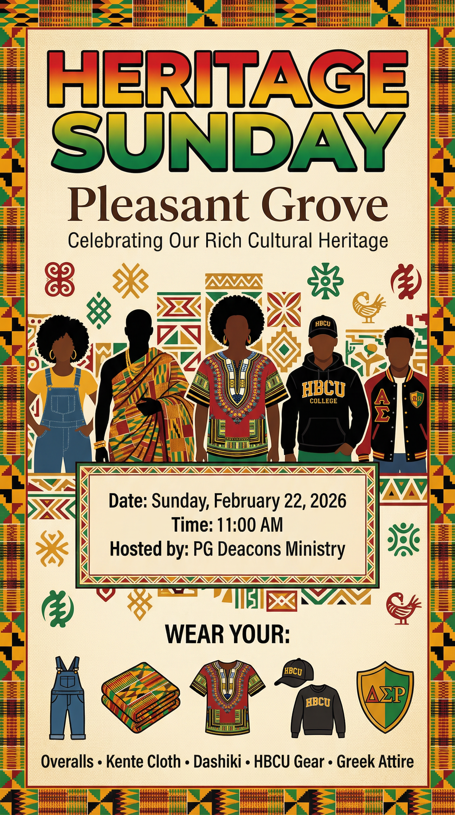 Announcements as of Sunday, February 21, 2026 at Pleasant Grove MB Church 