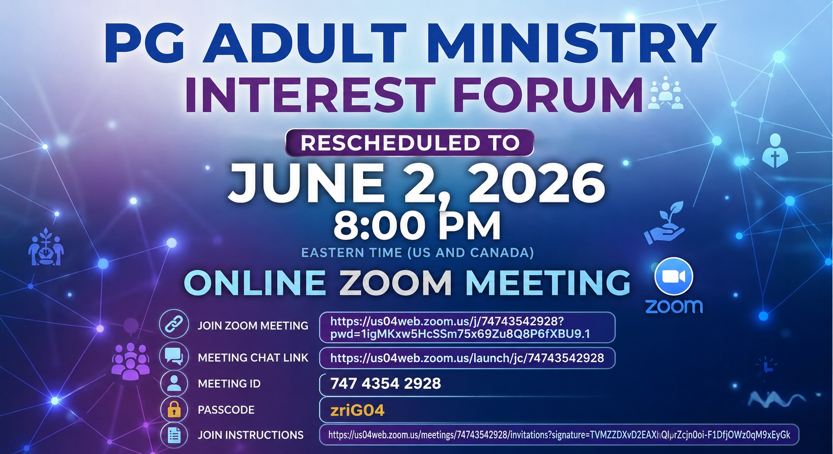 PG Adult Ministry Interest Forum 