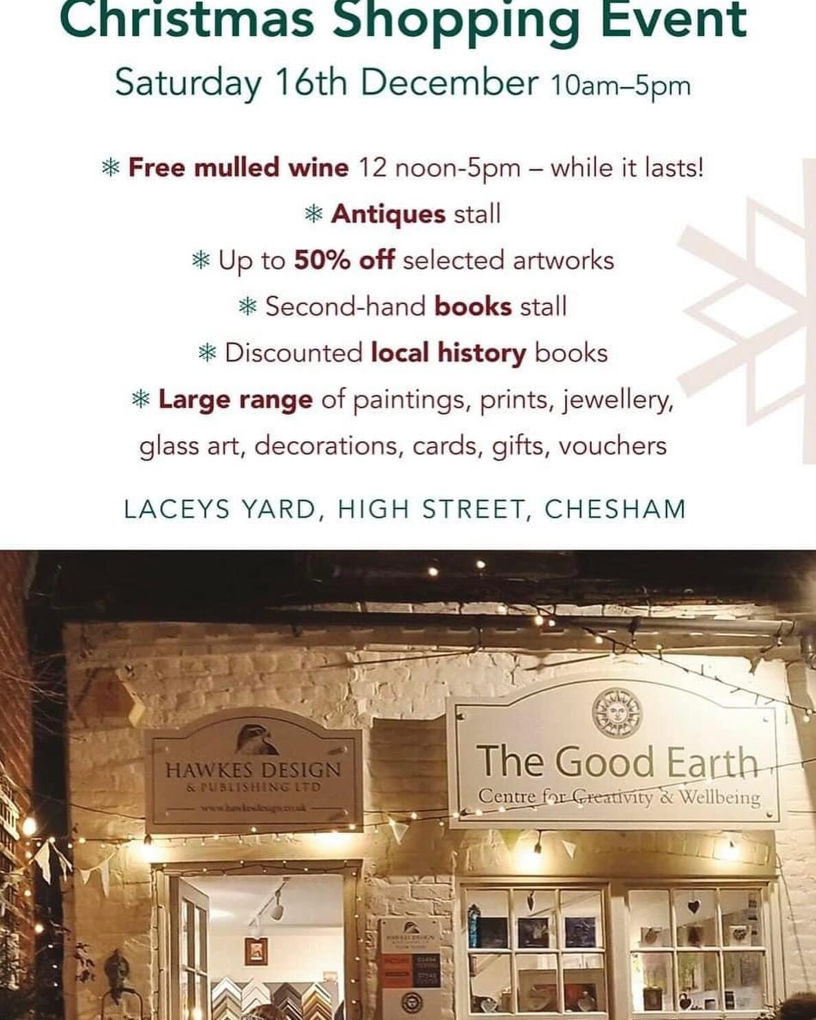 Do come and join us for a free glass of mulled wine.
