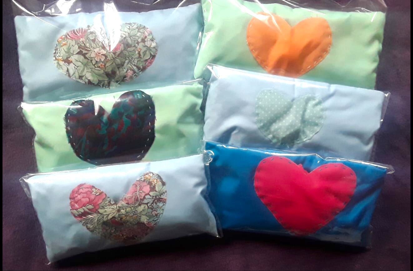 We now have Eye Pillows with a HEART POCKETS to fill with your favourite crystal, essential oil infused fabric or positive affirmation to meditate on.

Relaxation - Resting - Eye Strain Relief - Yoga - Meditation - Sleep