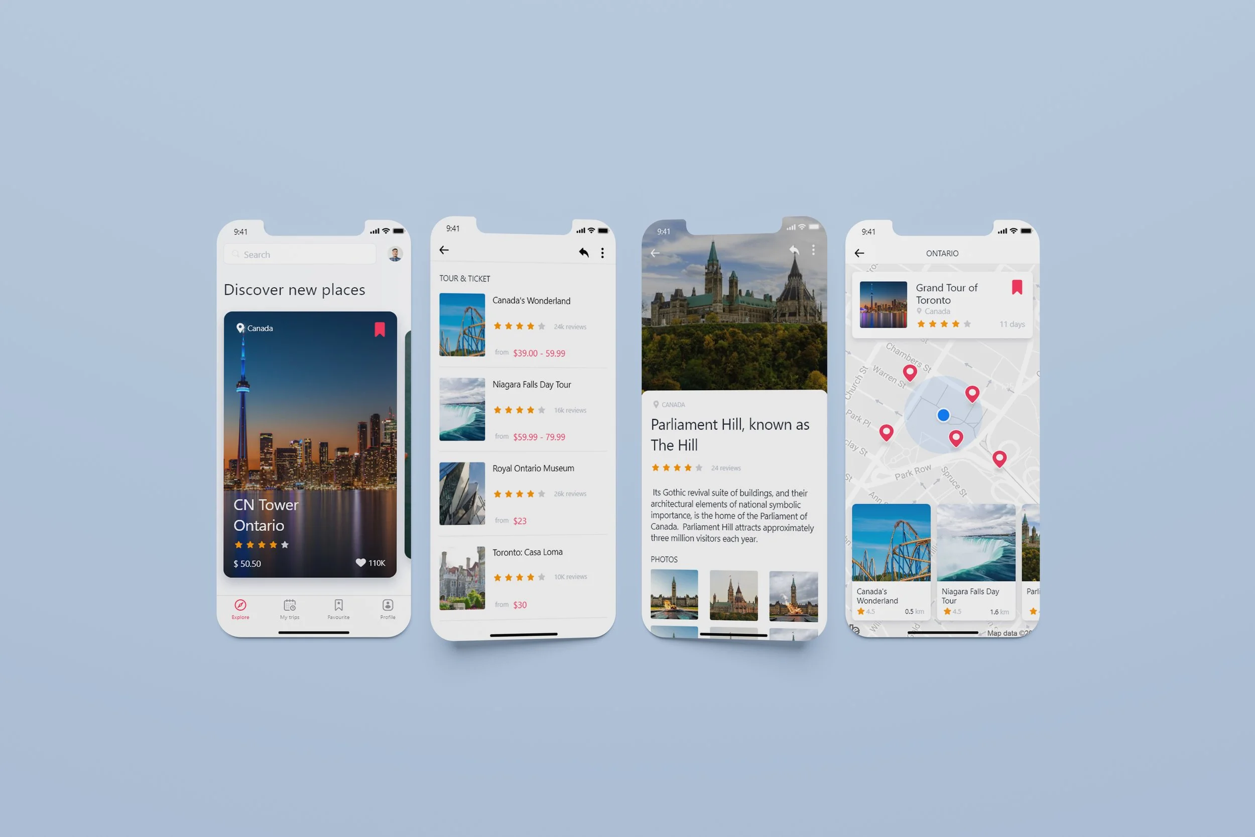 Tourism App - UI Design