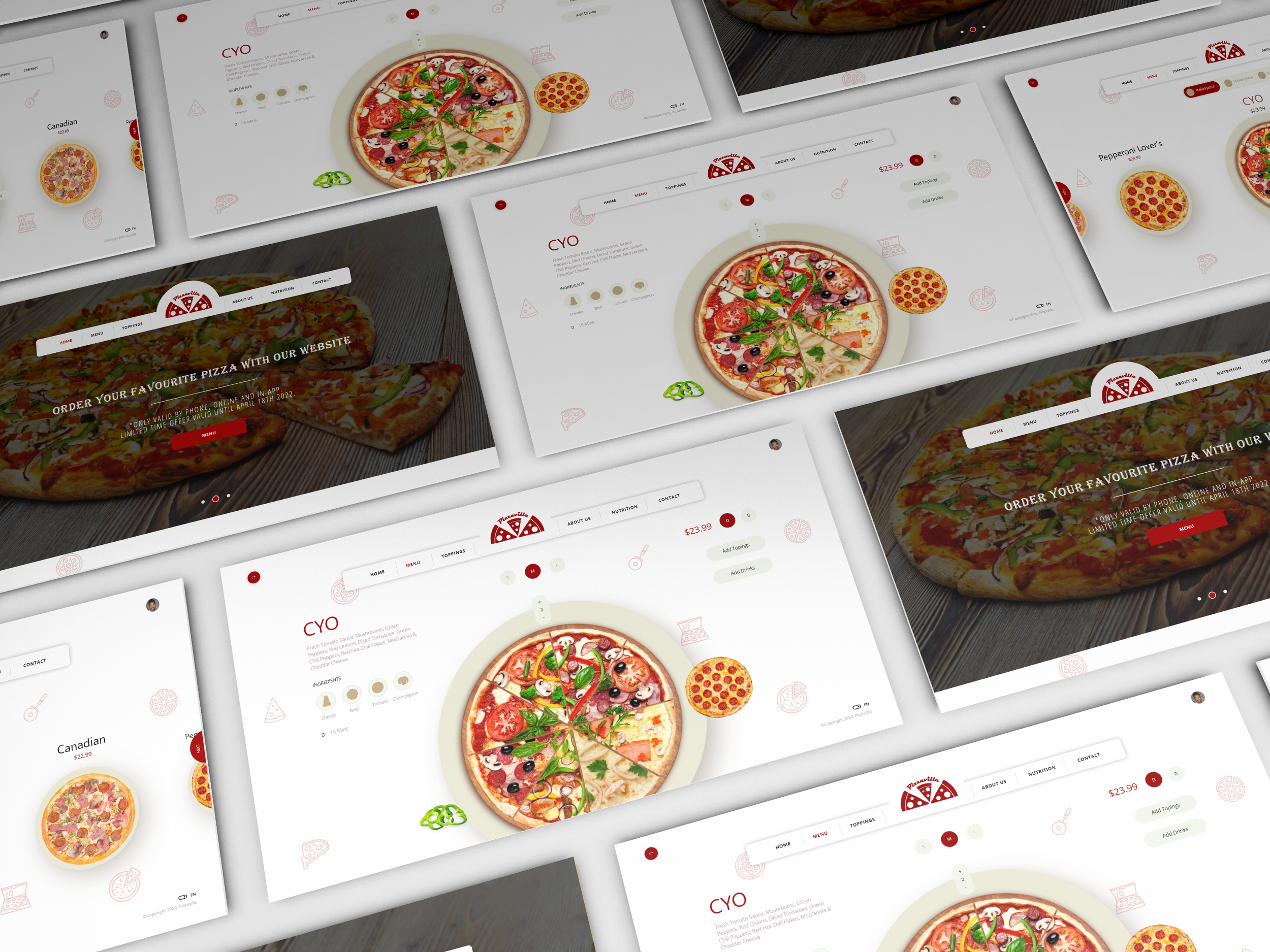 Pizzaville - Webpage Design
