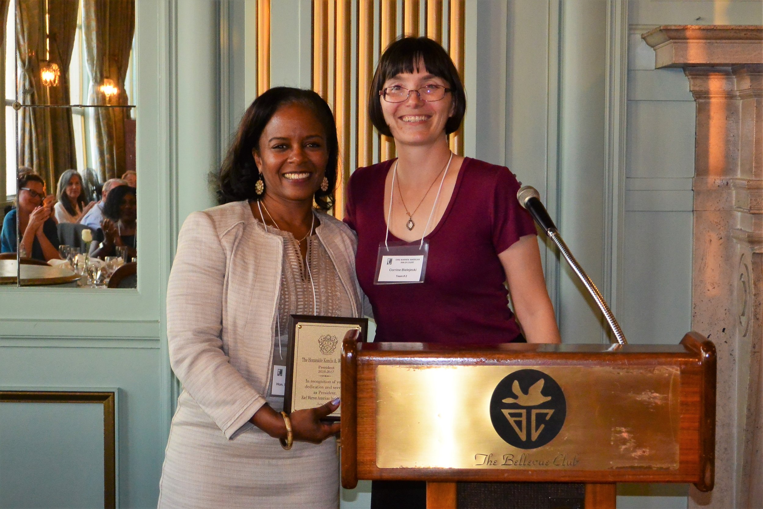 Judge Kandis Westmore and Past President Corinne Bielejeski.jpg