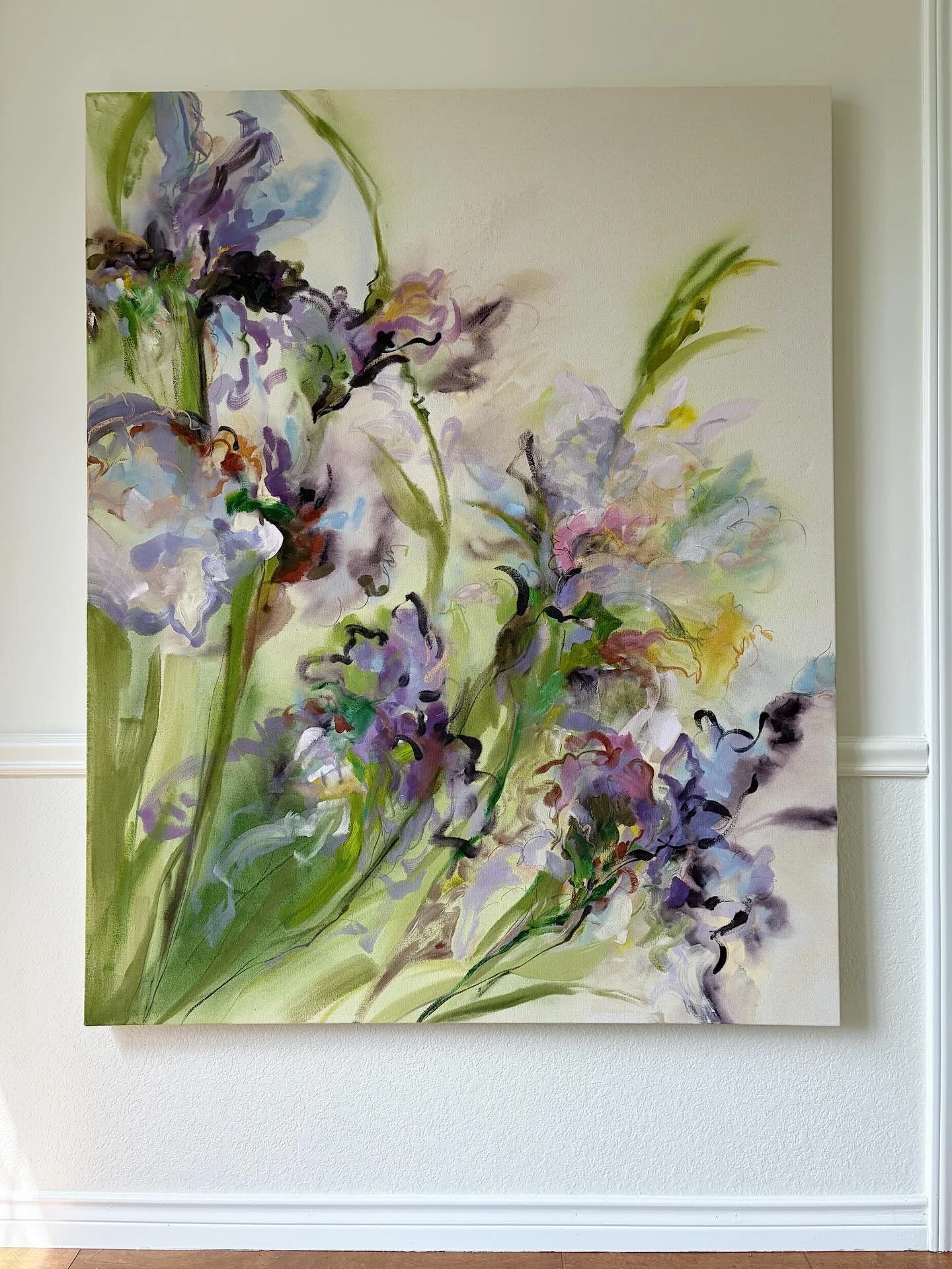 "Irises, Early Spring at Dawn" 💫 48"x60"

Honestly, one of my favorite paintings I've ever created 🥰 oftentimes there's a "gap" between my internal vision for a piece and the final product. This one just clicked the se
