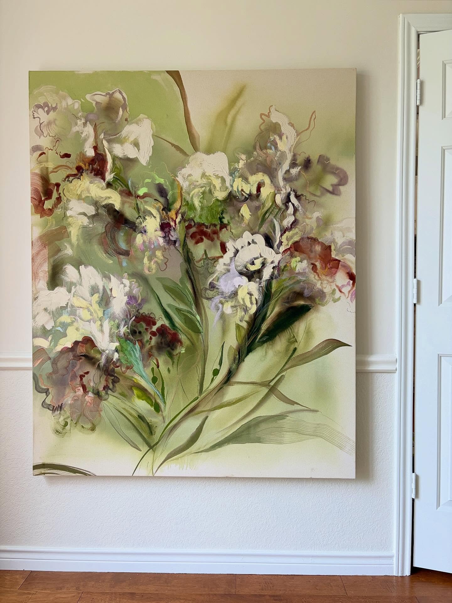 "Irises, Early Spring at Dusk" 🫶🏻 48"x60"