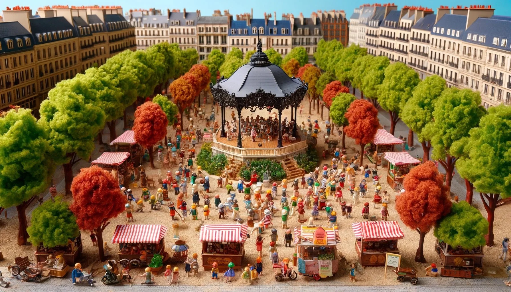 playmobil kiosquo rivoli DALL·E 2024-06-09 10.41.18 - Create an image of a detailed miniature diorama of a lively park scene with a bandstand, viewed from the front. The bandstand is surrounded by small, .jpeg