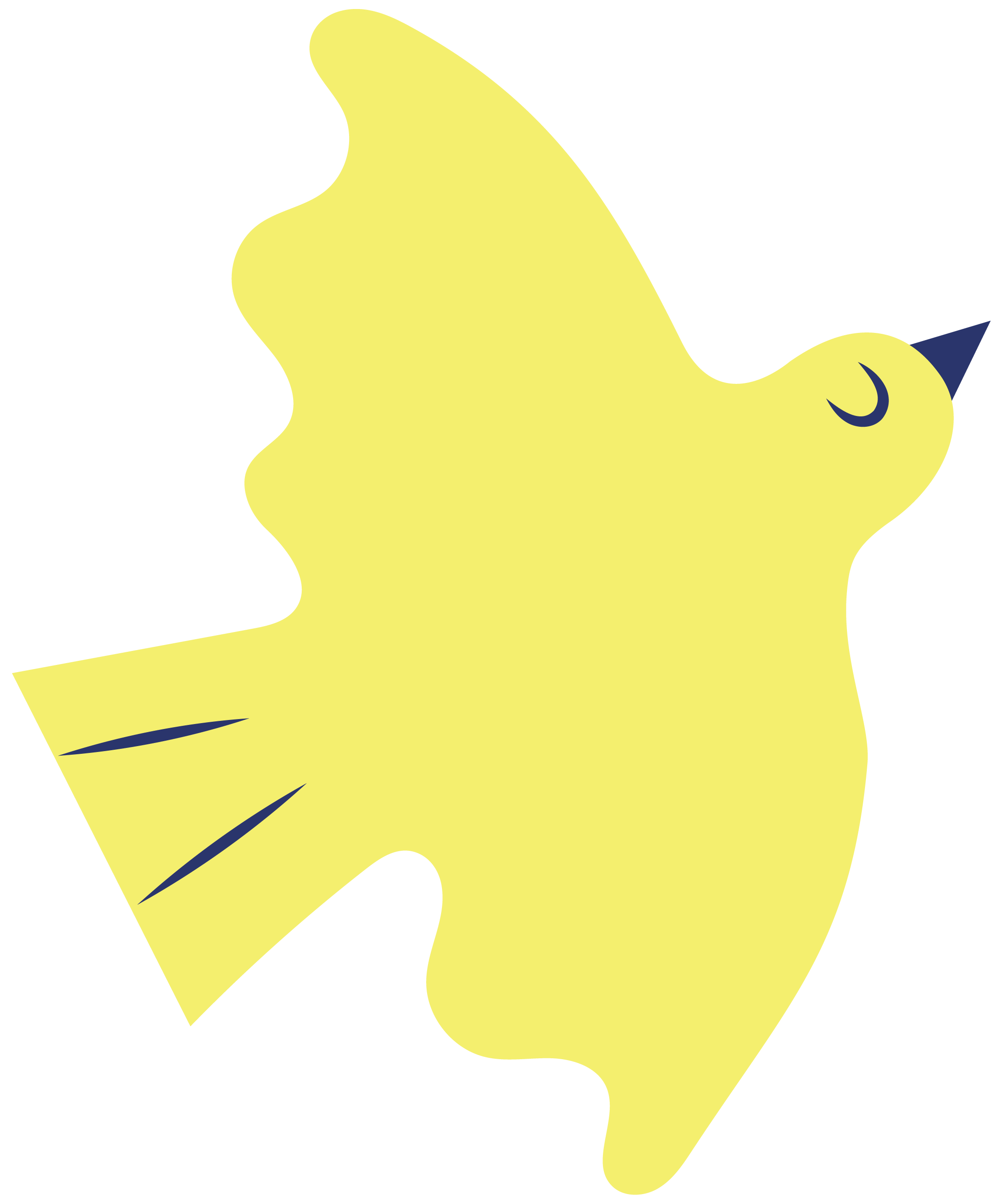 Illustration minimaliste d'un dessin abstrait jaune avec une bouche, un œil et un nez stylisés sur un fond noir.