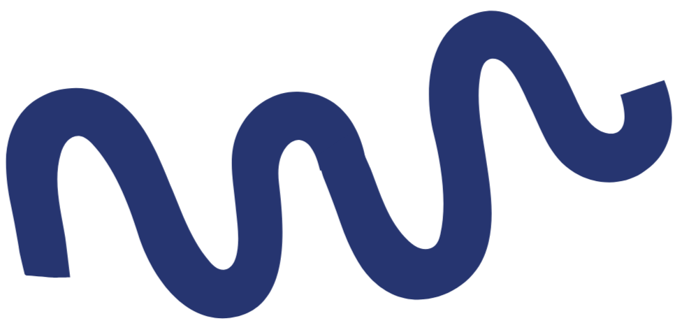 Une boucle en forme de vague bleue sur fond blanc