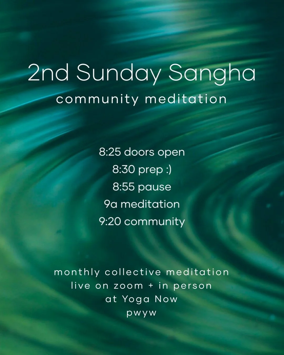 2nd Sunday Sangha August