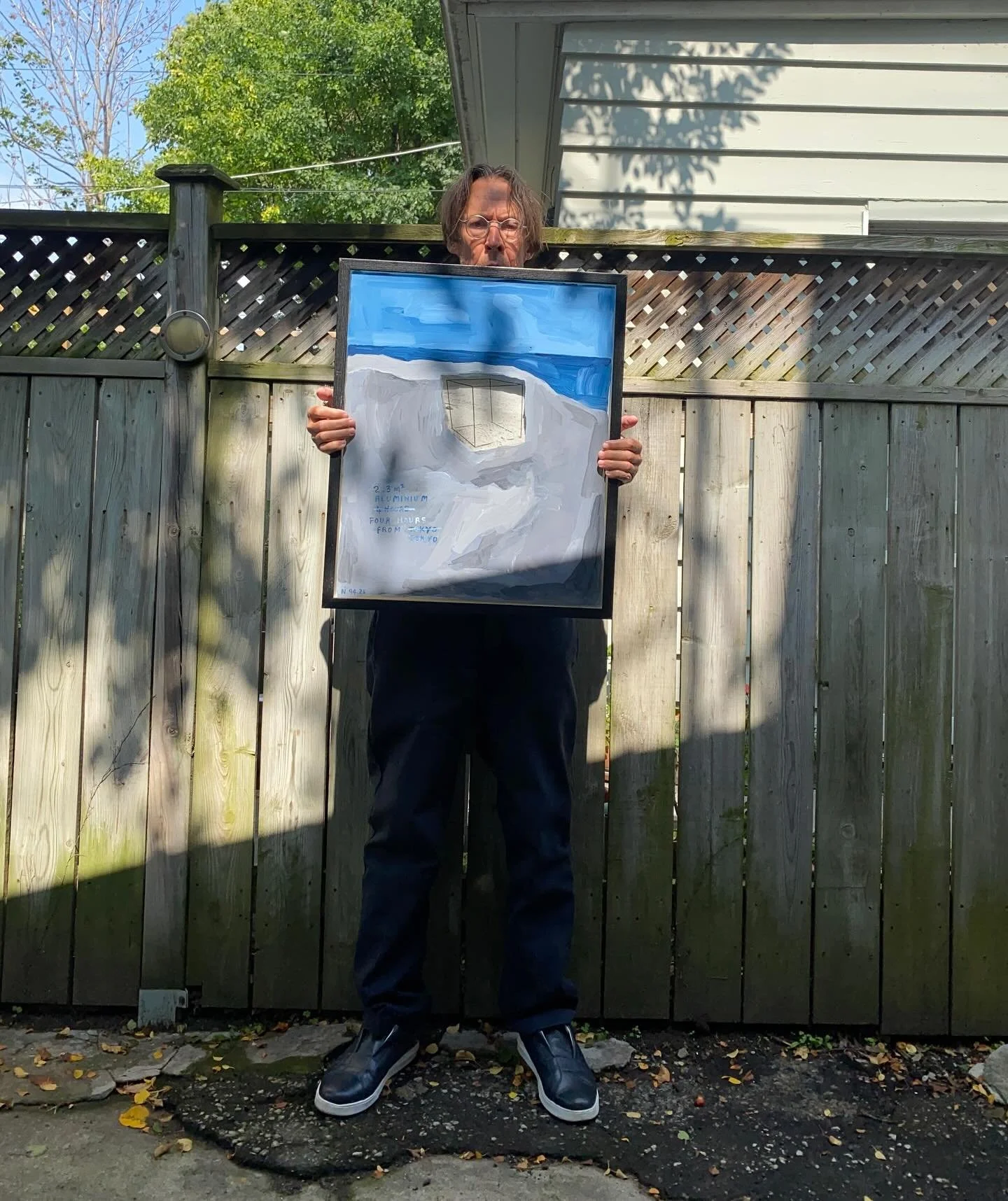 Four hours from Tokyo Remade 25x21in acrylic on glass framed. #tokyo #fortheloveofblue