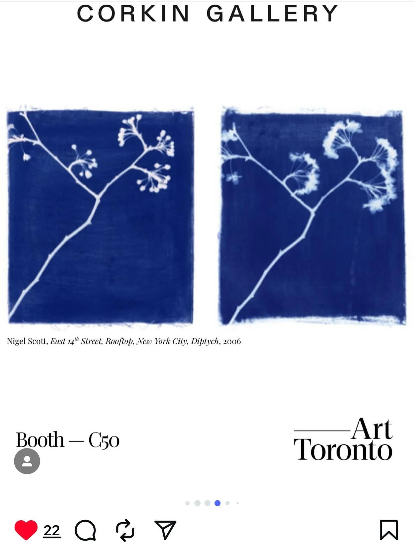 ART TORONTO opening Thursday.23 Stop by the Booth C50 Say hi.