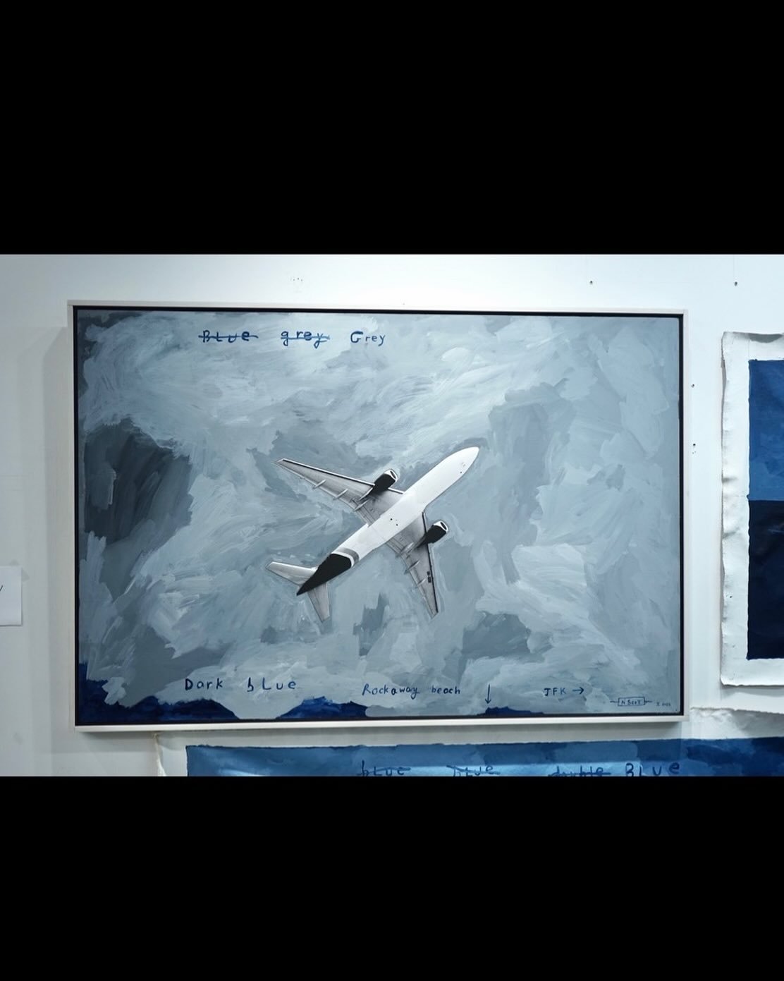 Acrylic on canvas pigment print #fortheloveofblue  #rockawaybeachny DM for details available in NYC.  #oneofakind piece.