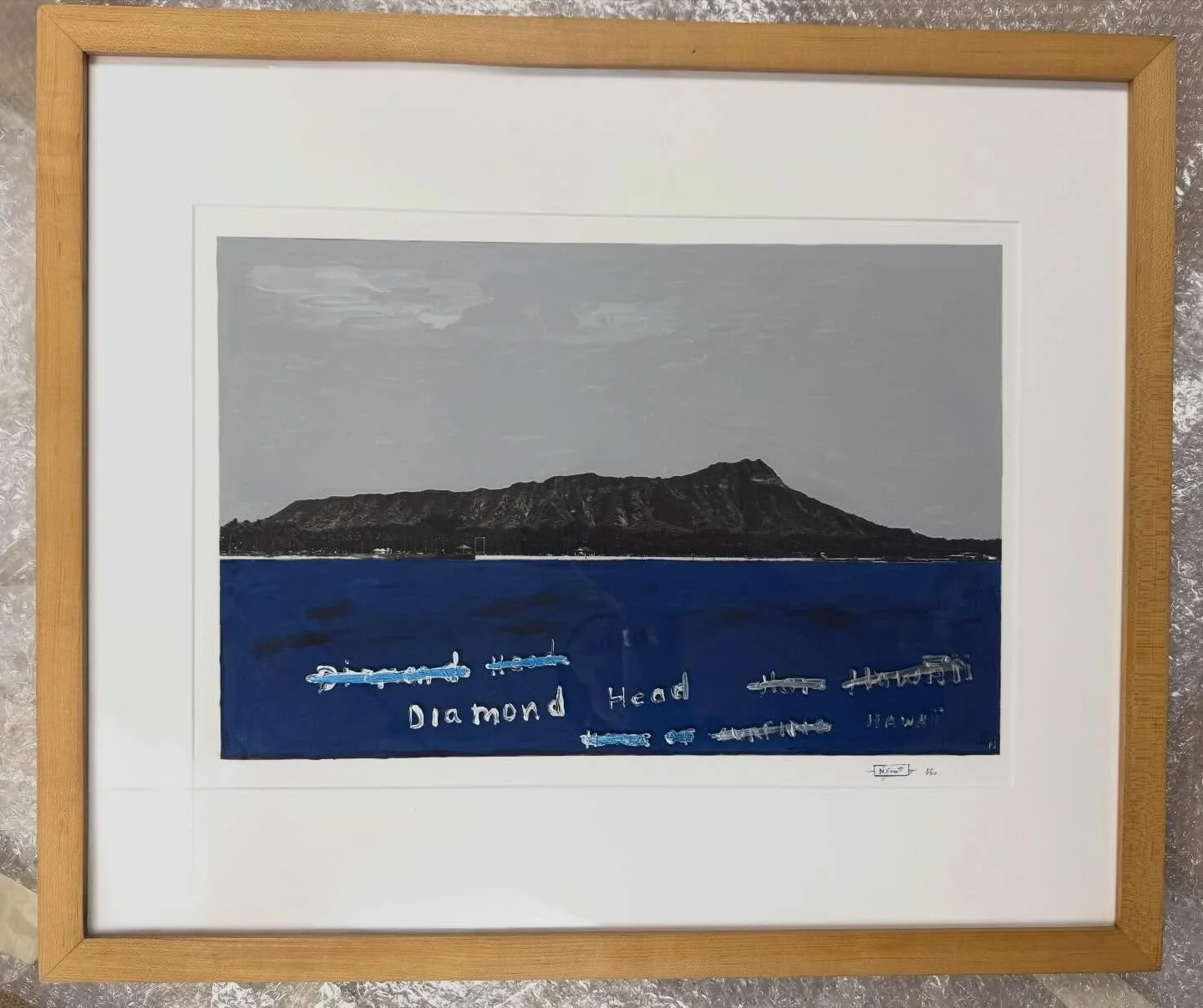 Diamond Head Hawaii #oneofakind from my recent NYC trip, remade my with acrylic on plexi glass frame with 20x24 in. pigment print,from my book #honolulu Portraits des villes series. Available @clic_usa #diamondhead  @beatrice.dupire #fortheloveofblue