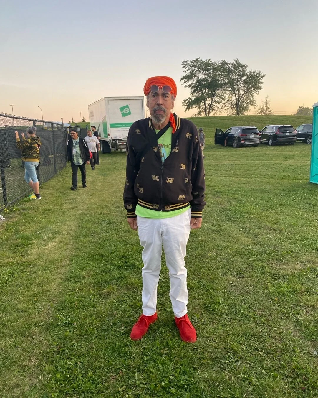 The last time I saw Mr.Reggae Ambassador Cat Coore OD Jamaica,
August 27 2023 In Brampton Ontario.Safe travels and Rest in Power my friend.
My Thoughts are with the Coore family @shiahcoore @thirdworldband 
Jamaica&rsquo;s reggae community.