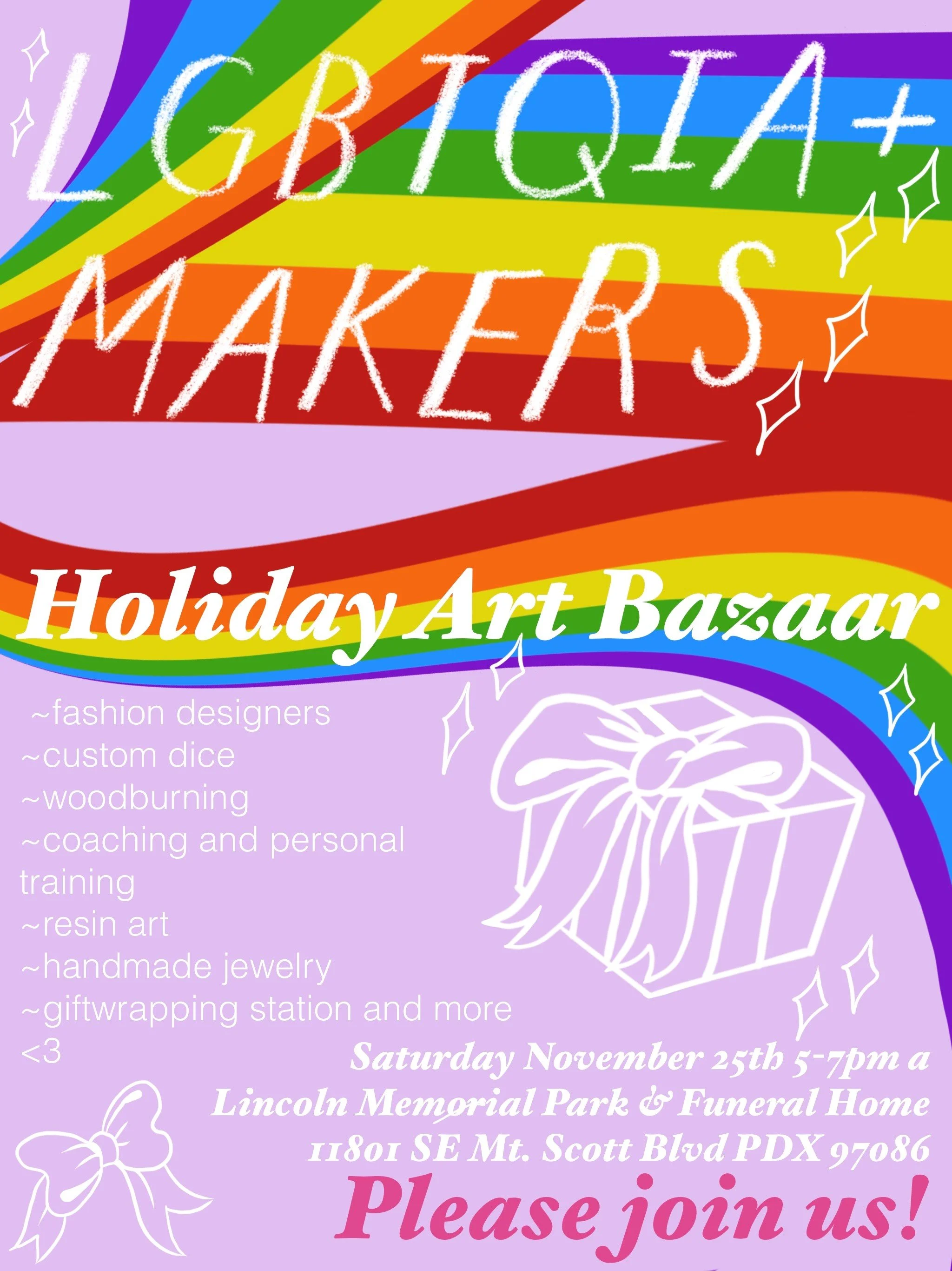 LGBTQIA+ Makers Holiday Art Bazaar