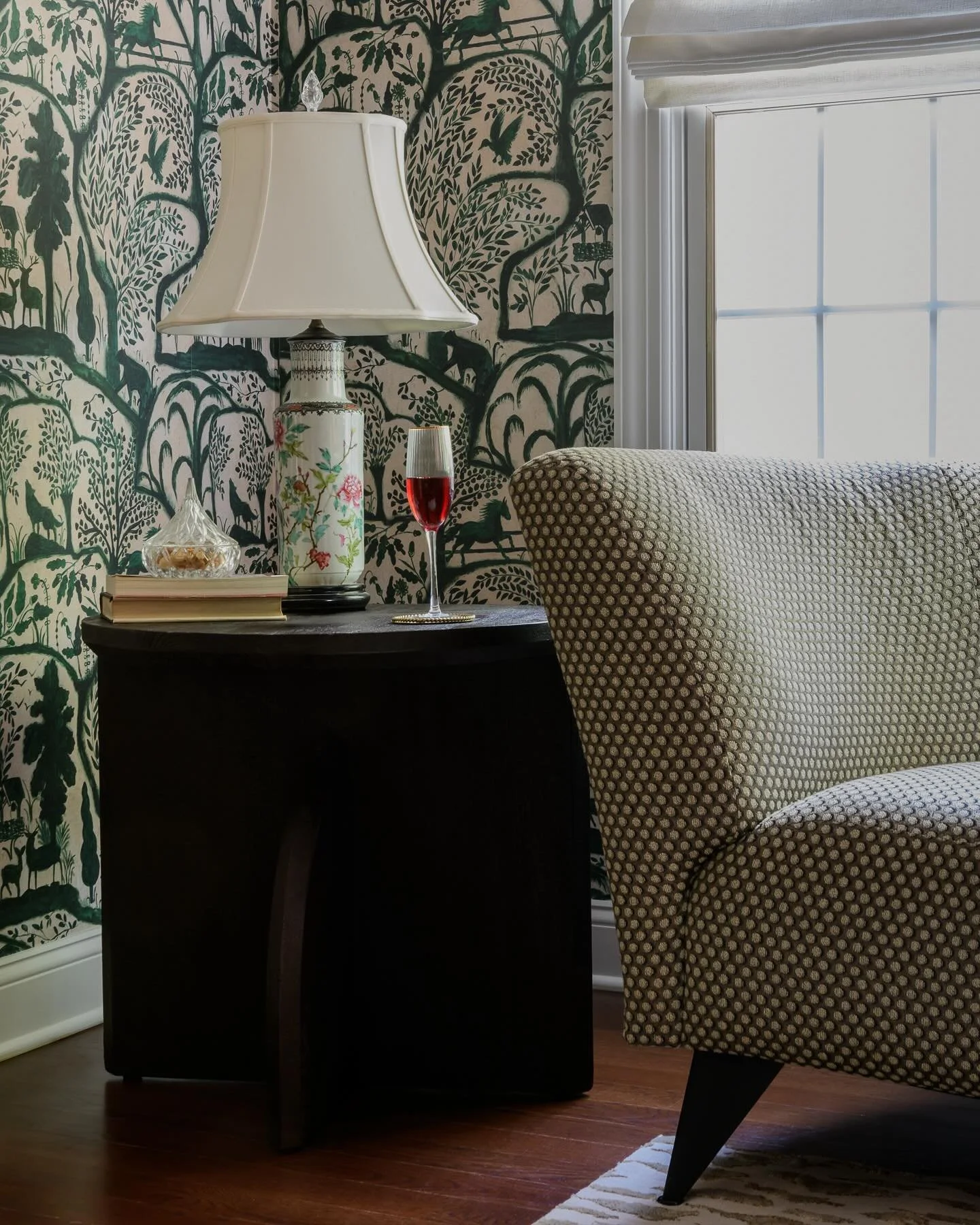 Fun fact: I designed this room around the client&rsquo;s existing antique sofa. They were not ready to part with it, and I understand why 😍